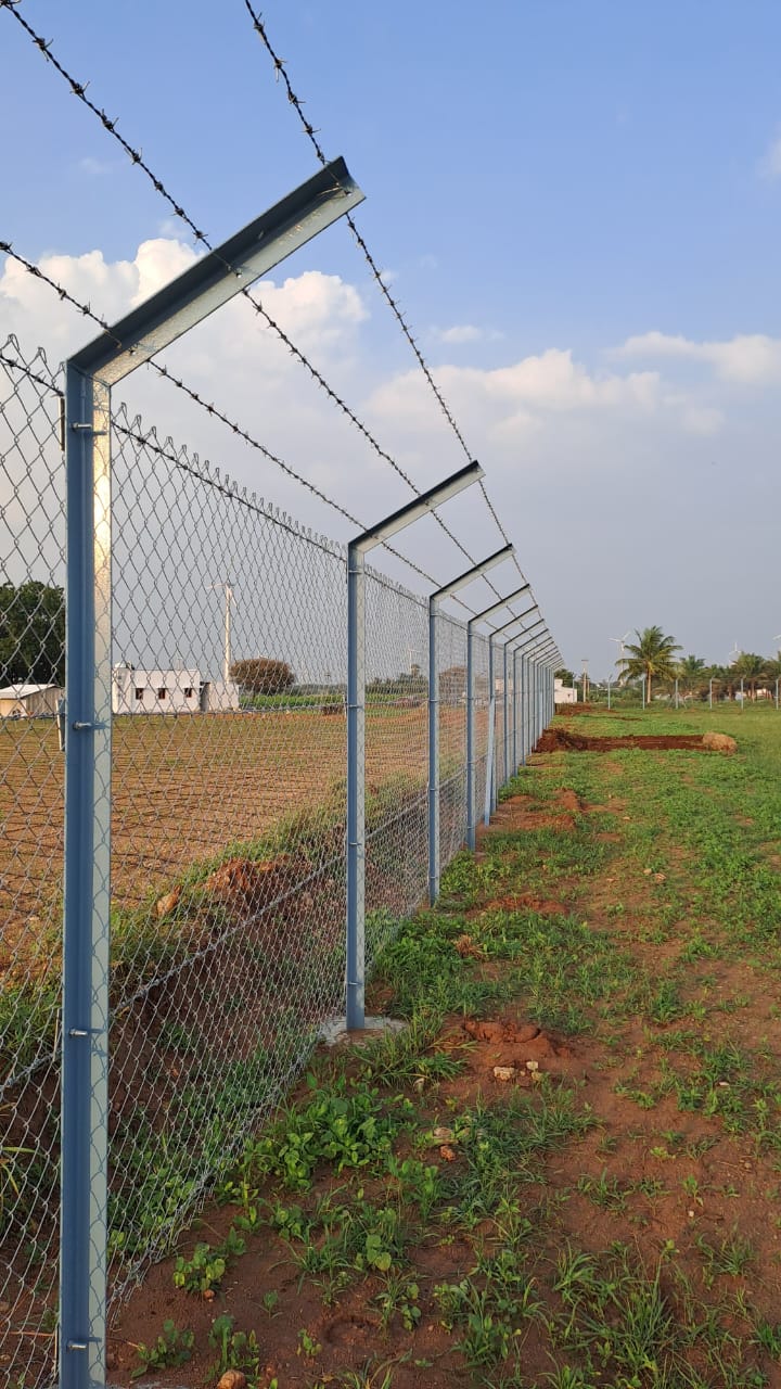 Chain link fencing